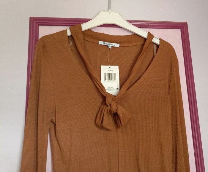 Haut marron manches longues T.38/40 neuf avec 🏷 - photo numéro 3