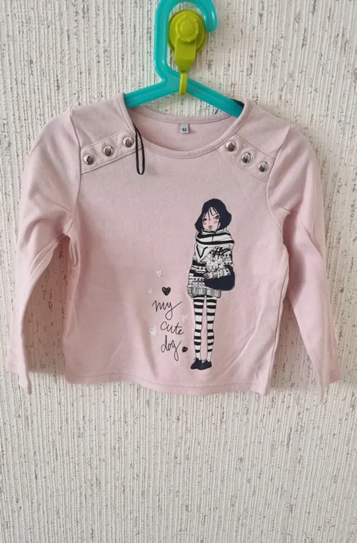 Tee shirt manche longue taille 4 ans - photo numéro 2