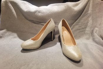 Escarpin 38 pailleté argent