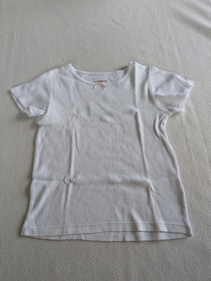Lot de 2  Tshirts MC sous pull gris et blanc - 4/5A - Kiabi - photo numéro 2