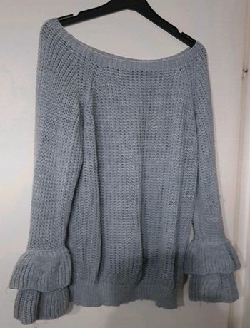 Pull maille gris