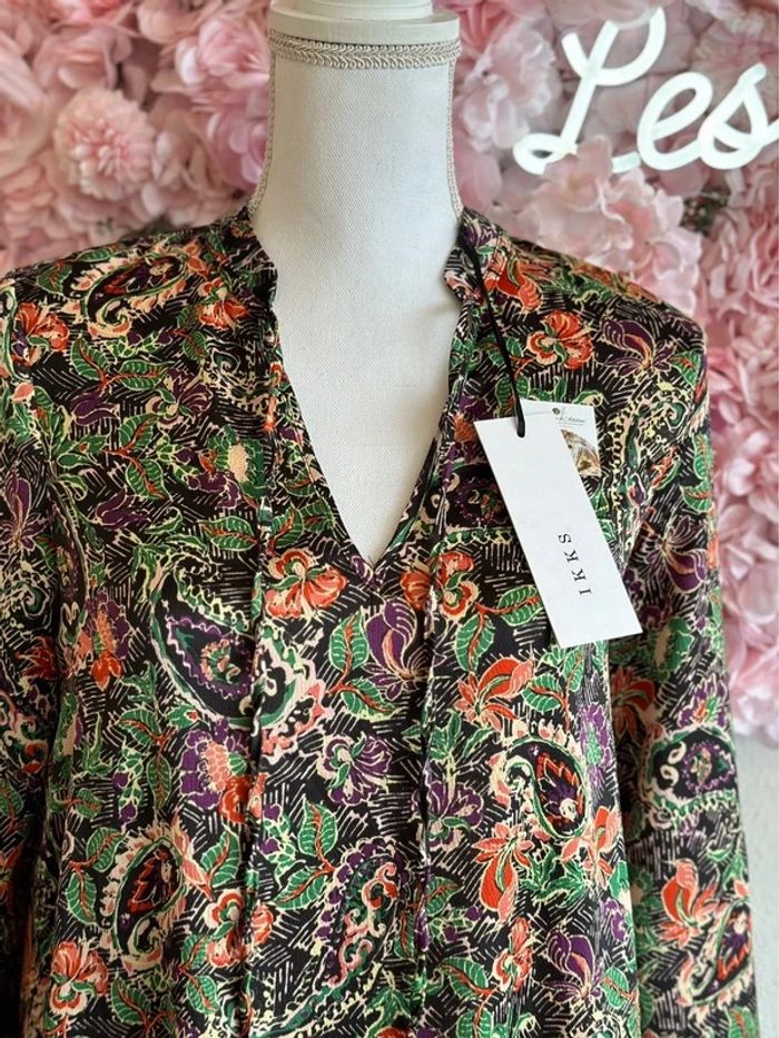 Belle robe fluide et légère à imprimé floral, taille 34 - IKKS - photo numéro 7