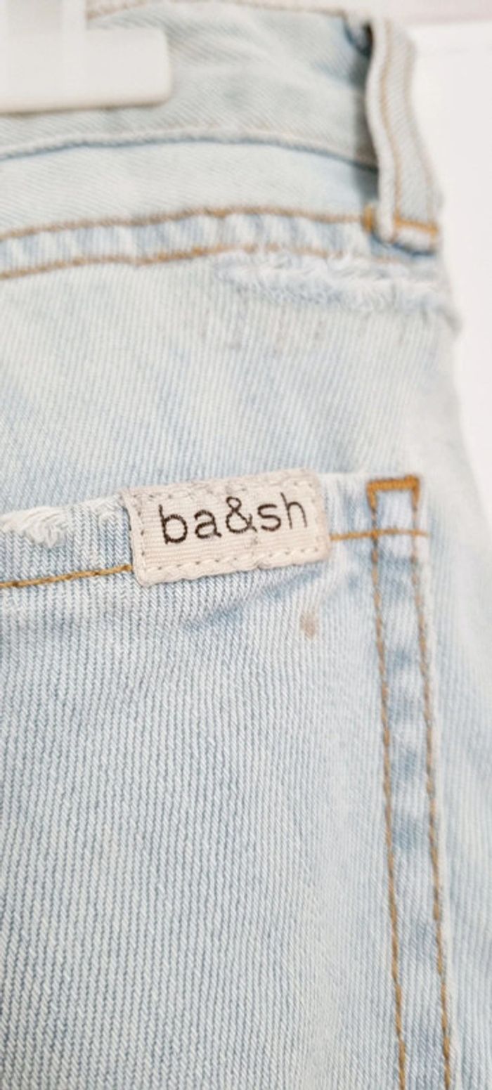 Jean bleu clair delavé skinny ba&sh 27 équivalent 37 - photo numéro 3