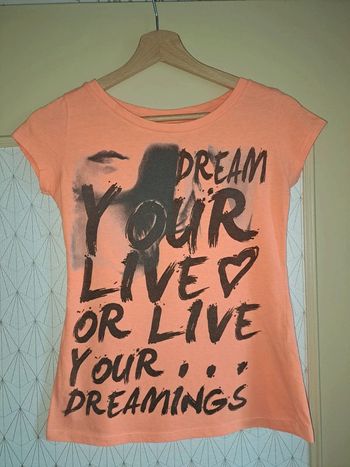 T-shirt femme orange corail Friday S tbe agréable