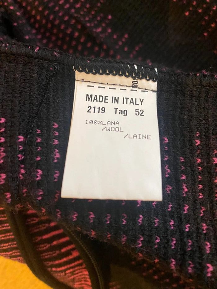 Veste Stizzoli rose et noire 100%a laine taille 52 IT - photo numéro 5