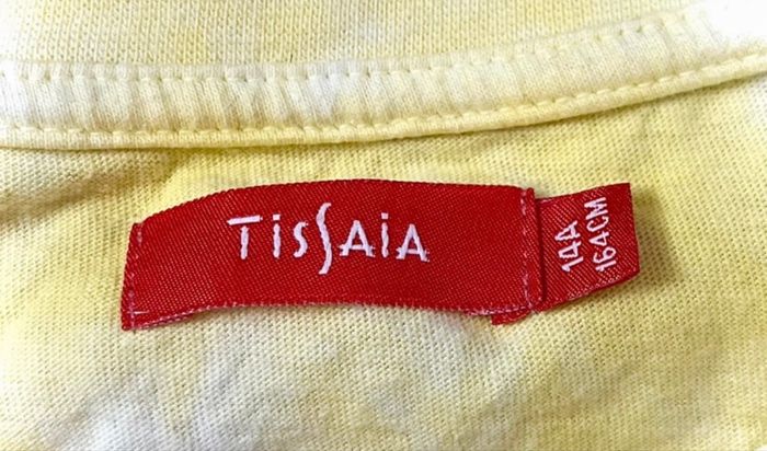 T-shirt Tissaia Jaune | Surf & Plage | Taille 14 ans | Tache légère - photo numéro 4
