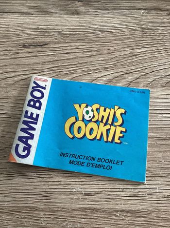 notice pour le jeu nintendo game boy mode d’emploi yoshi’s cookie