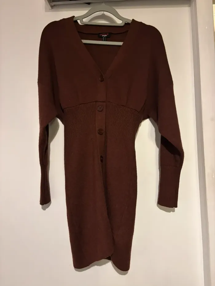 Robe en maille marron Jennyfer - Taille S 🤎 - photo numéro 3
