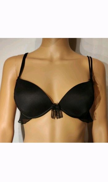 Soutien gorge à Coques Noir à froufrou _ T. 85B Eu / 70B Fr _ Darjeeling