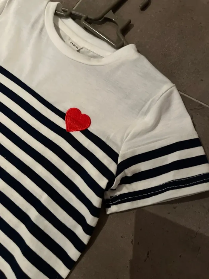 120 cm - robe marin avec cœur rouge neuf - photo numéro 2