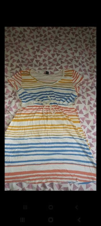 Robe tee-shirt multicolore