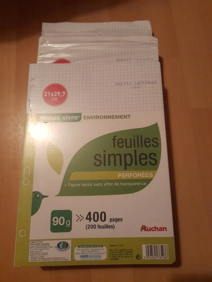 Feuille simple perforées