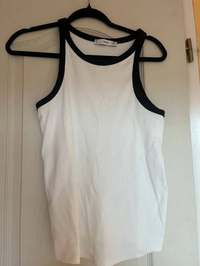 top mango blanc et noir 40 (L) - photo numéro 2