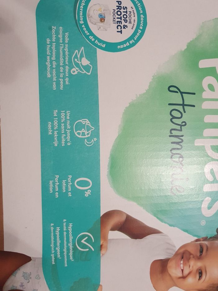 Lot de 164 couches bébé T 5 (11/16kg) pampers Harmonie - photo numéro 4