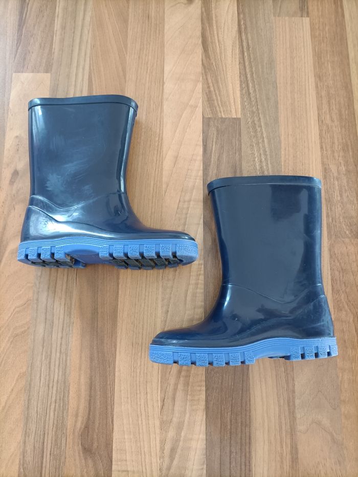 Bottes de pluie bleues marine et clair 26 - photo numéro 4