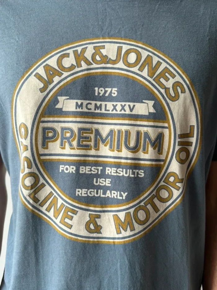T-shirt Homme bleu gris Jack & Jones - photo numéro 4