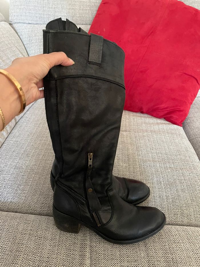 Bottes cuir kickers t37 - photo numéro 2