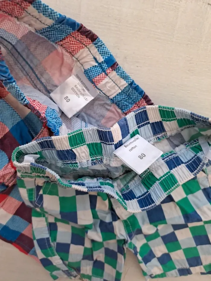 Lot 7 pièces taille 80 cm - Shorts bermudas maillot de bain - 9 12 mois - coton - photo numéro 11