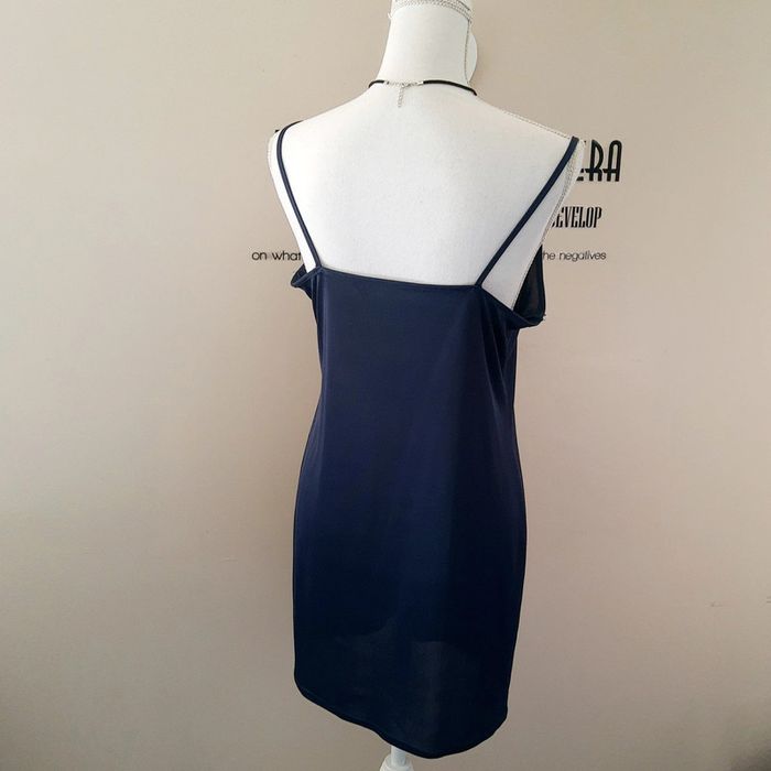 Robe en voile imprimée chic bleu taille XL comme neuve - photo numéro 18