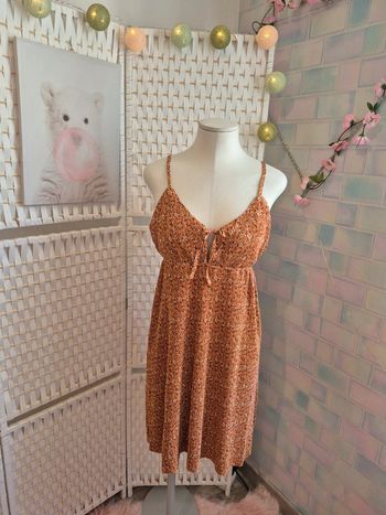 💕Jolie Robe patineuse BZB fleurie plissée à fines bretelles - TM/ 38 femme💕