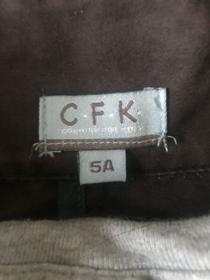 Veste marron avec capuche grise amovible CFK 5 ans - photo numéro 3