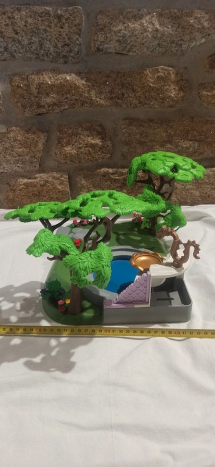 Décor paysage avec arbres et fontaine playmobil - photo numéro 7