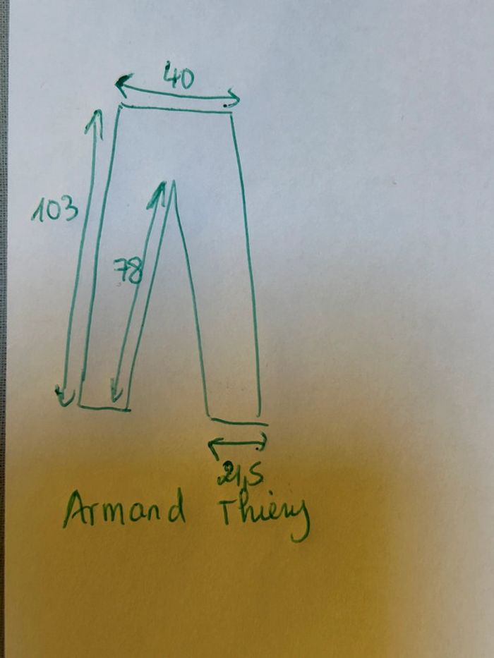Pantalon fin#armand thiery#taille 40 - photo numéro 4
