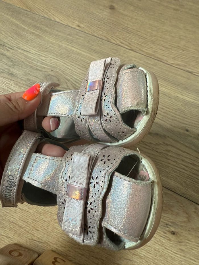 Paire de sandales rose pailletées fille 25 Flamingo - photo numéro 8