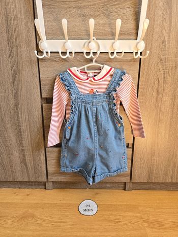 Vêtement Bébé Fille - Ensemble Salopette + Body - Sergent Major - 24 mois 86 cm