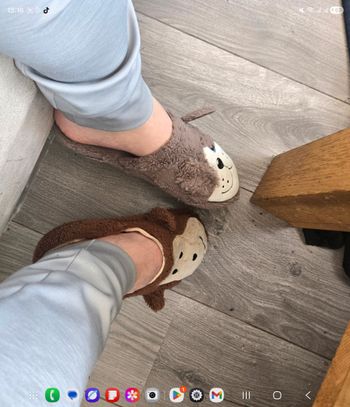 Pantoufles portées par les hommes, taille 40 et 33