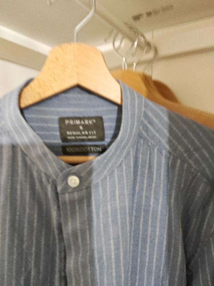 Chemise bleu rayure Primark taille s regular fit - photo numéro 2
