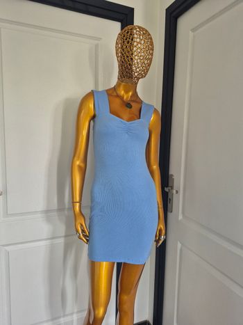 Robe Femme Bleu coton Taille L/40