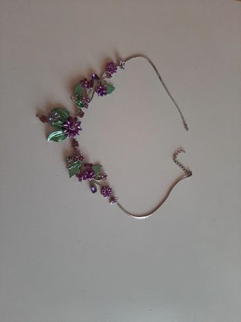 Collier fantaisi fleurs