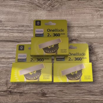 3 boites de 2 recharges philips one blade 360
