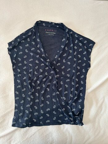 Tee shirt Esprit T. M bleu marine cachemire