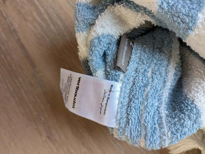 Poncho de bain bébé à rayures bleu Verbaudet - photo numéro 2