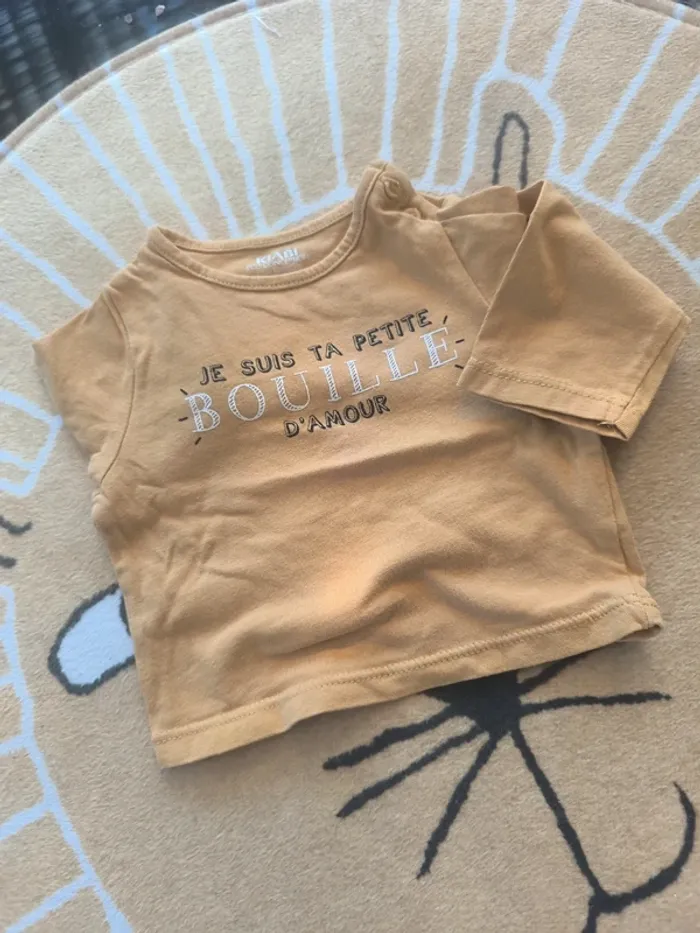 Tee shirt  1 mois 52/55 mixte - photo numéro 2