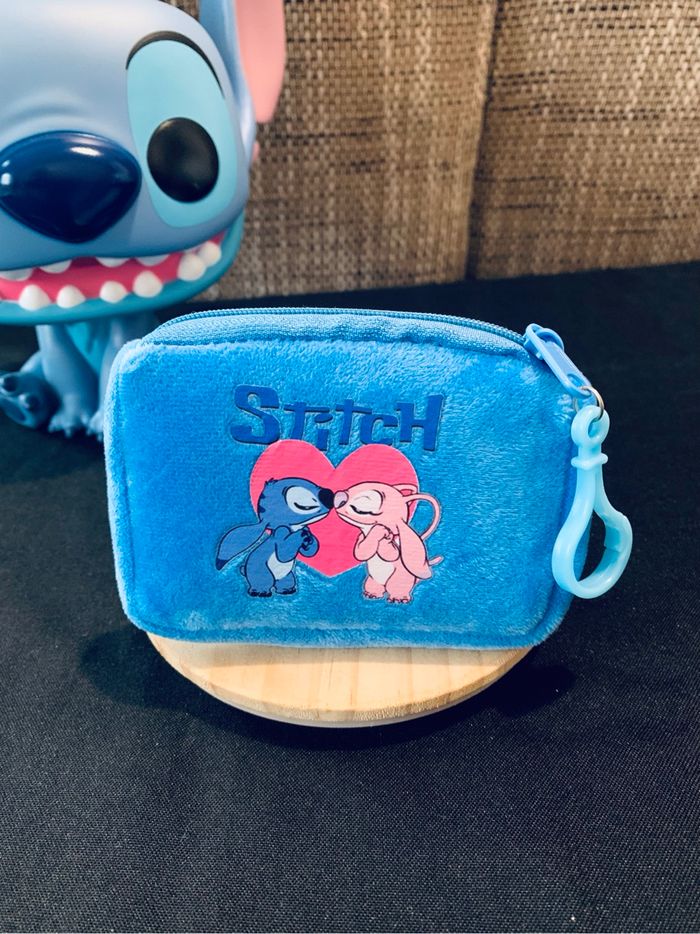 Porté-monnaie Stitch rectangulaire bleu Stitch & Angel