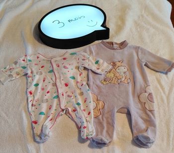 Lot 2 pyjamas 3 mois