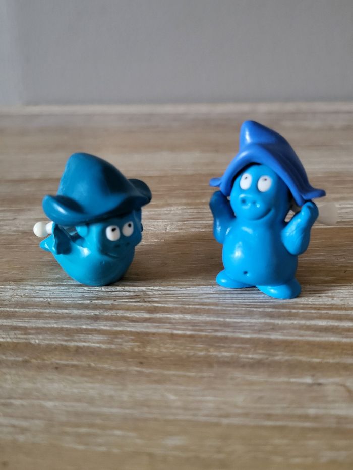 Lot de 2 figurines Kinder gnomes bleus painty ten