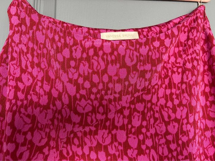 Jupe Vanessa Bruno Callisto T. 42 rose fuchsia imprimé - photo numéro 2