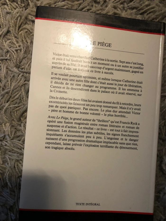 Livre: Le piège de Francis Ryck NEUF - photo numéro 3