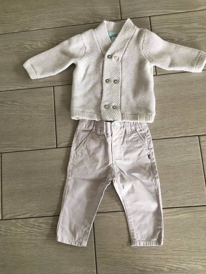 Ensemble gilet + jeans 6 mois