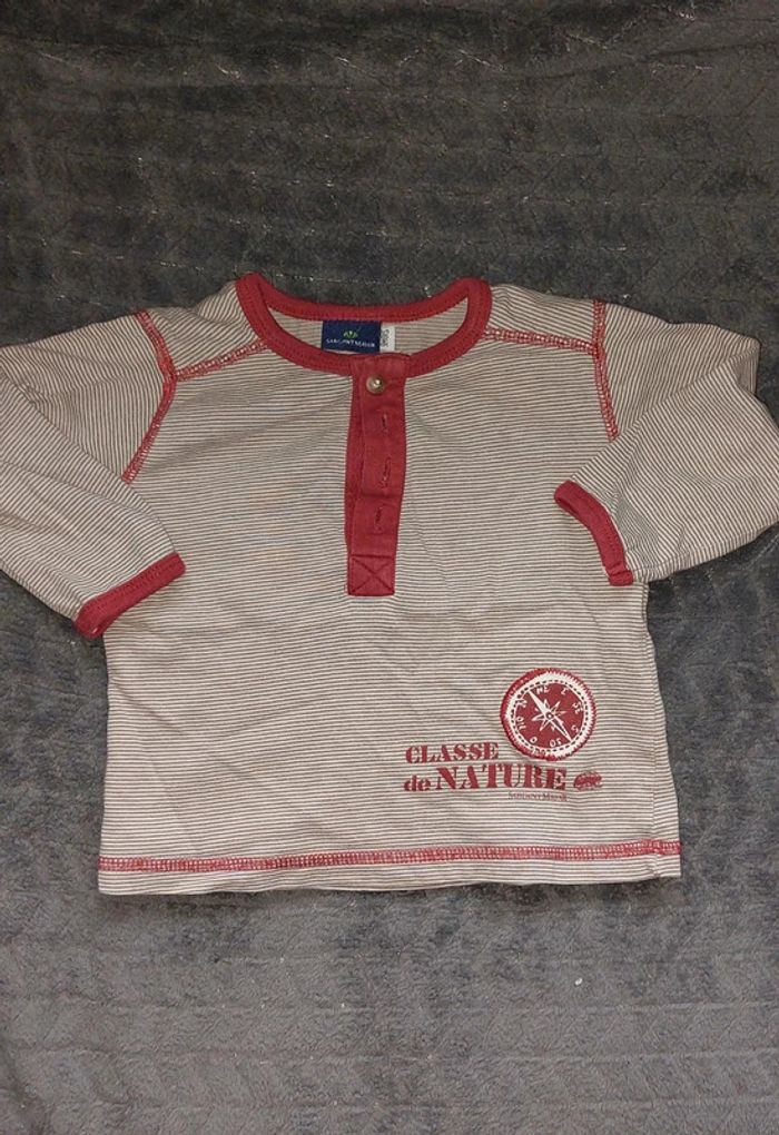 T-shirt manches longues bébé garçon 9 mois Sergent Major