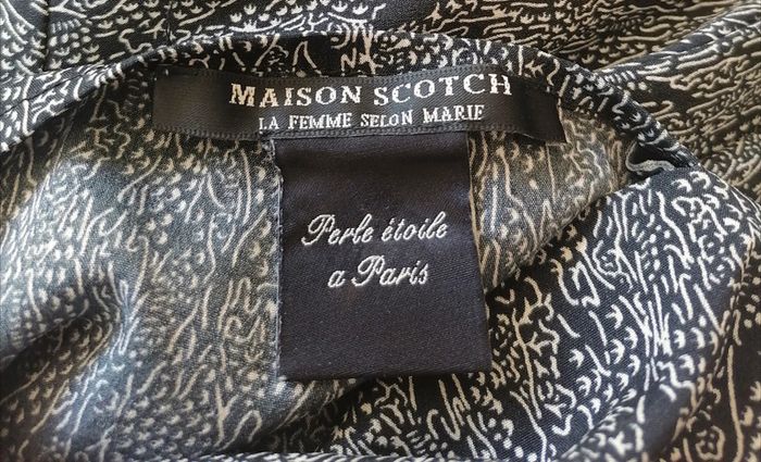 Robe courte fluide légère noir blanc Taille 2 ou M Maisons Scotch - photo numéro 10