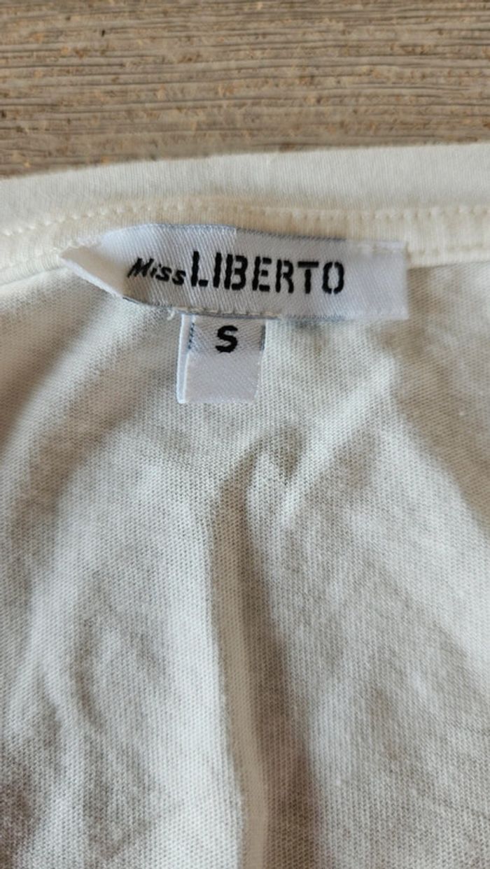Débardeur fille beige Miss Liberto, S, nickel - photo numéro 4