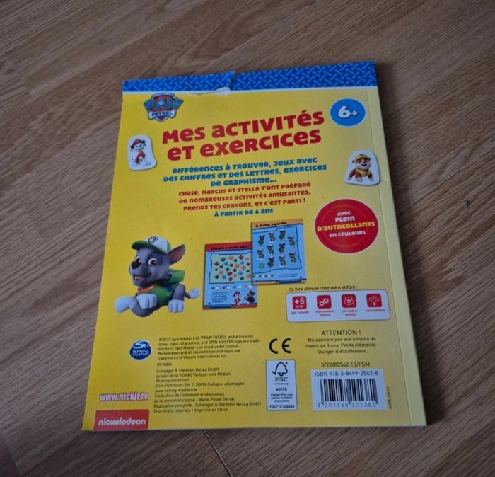 Livre d'activités 6+ Pat Patrouille neuf - photo numéro 2