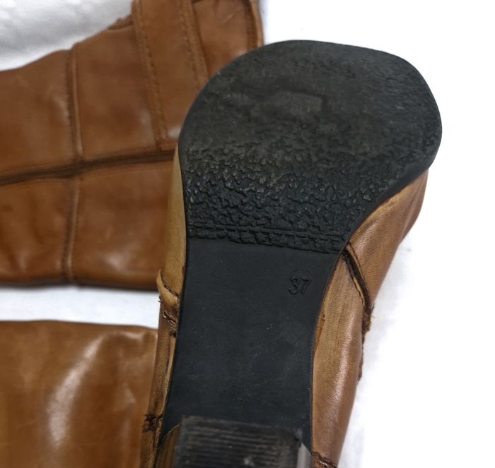 Bottes hautes  , femme , cuir marron  , Janet D  , taille 37 - photo numéro 3