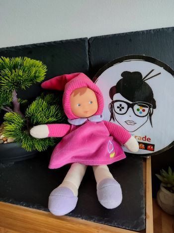 doudou poupee corolle miss coeur de grenadine rose violet fille Lutin Robe 3323