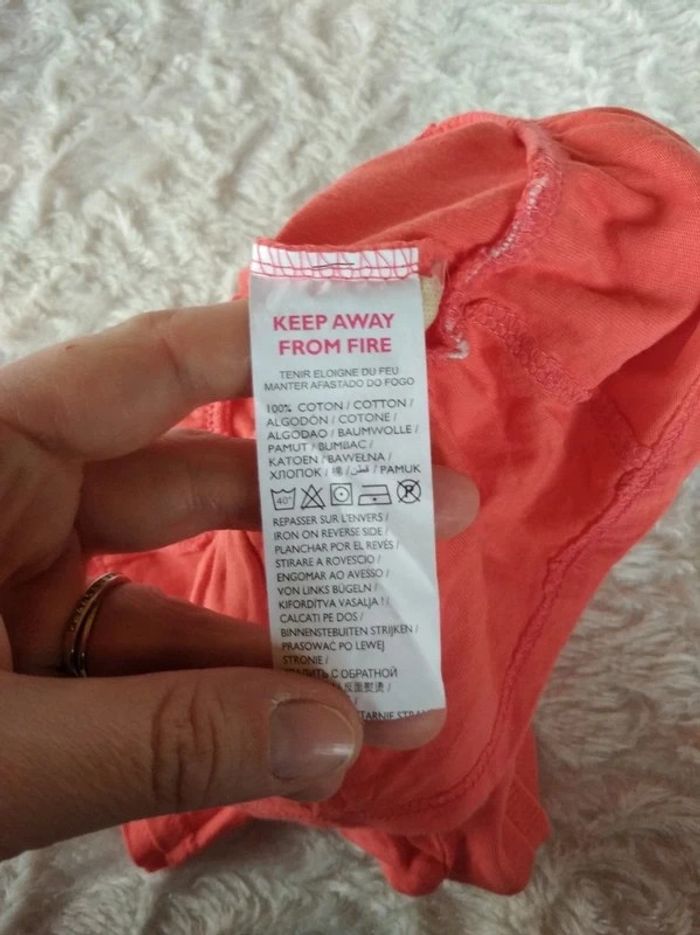 Tunique chemise manches courtes Robe courte Fille 6 mois 100% coton "where is the Baby star ?" - photo numéro 9